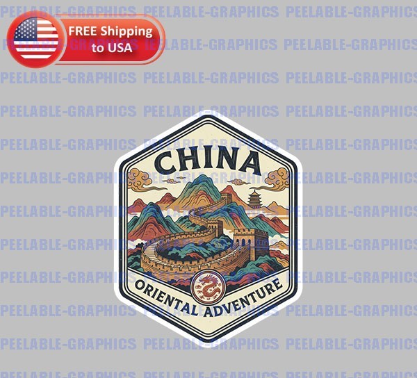 China Country Souvenir Decal Vinyl Sticker Travel Luggage A