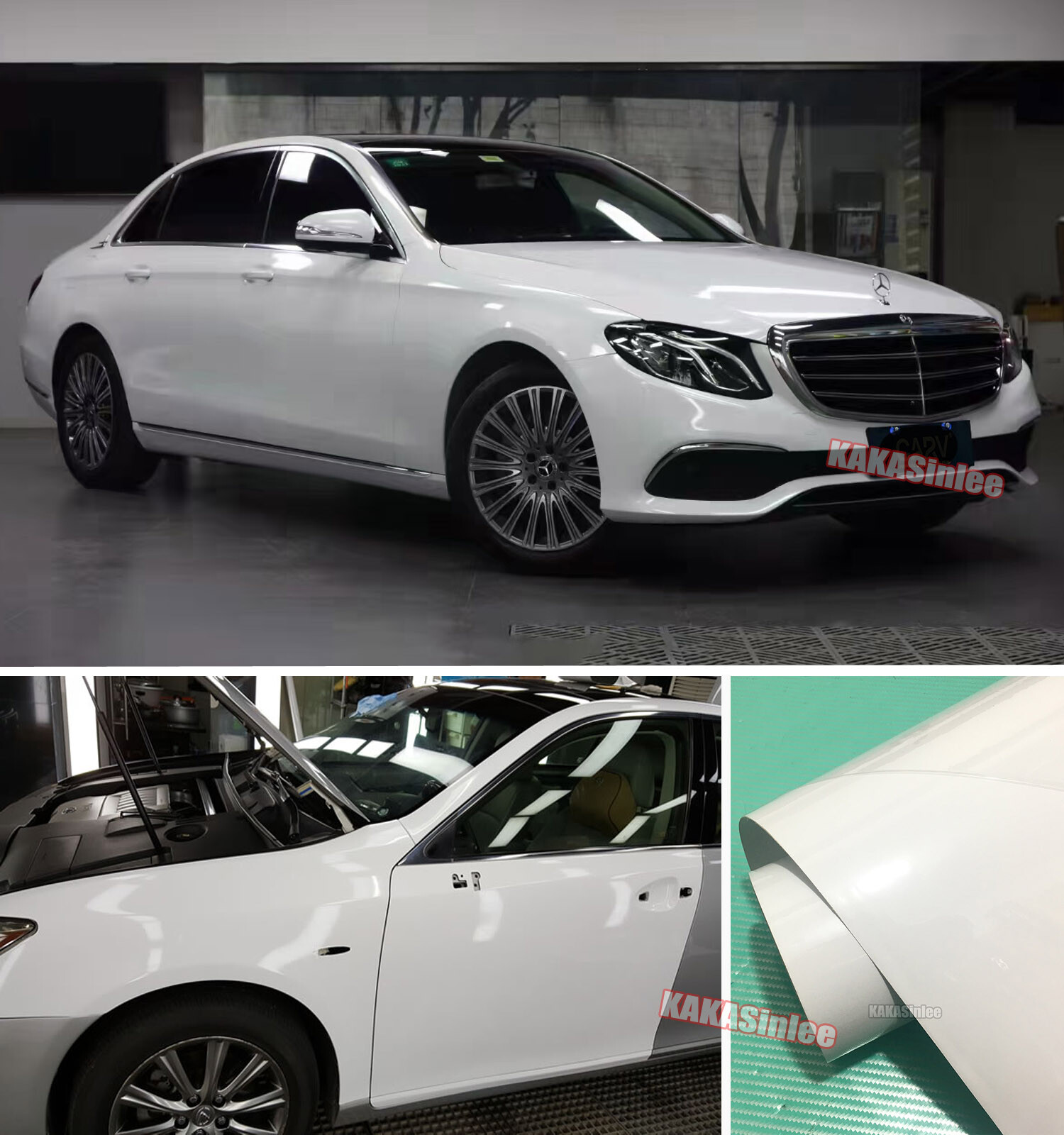 Flexible Crystal Glossy Metallic Whole Car Vinyl Wrap Truck Sticker Air Free US