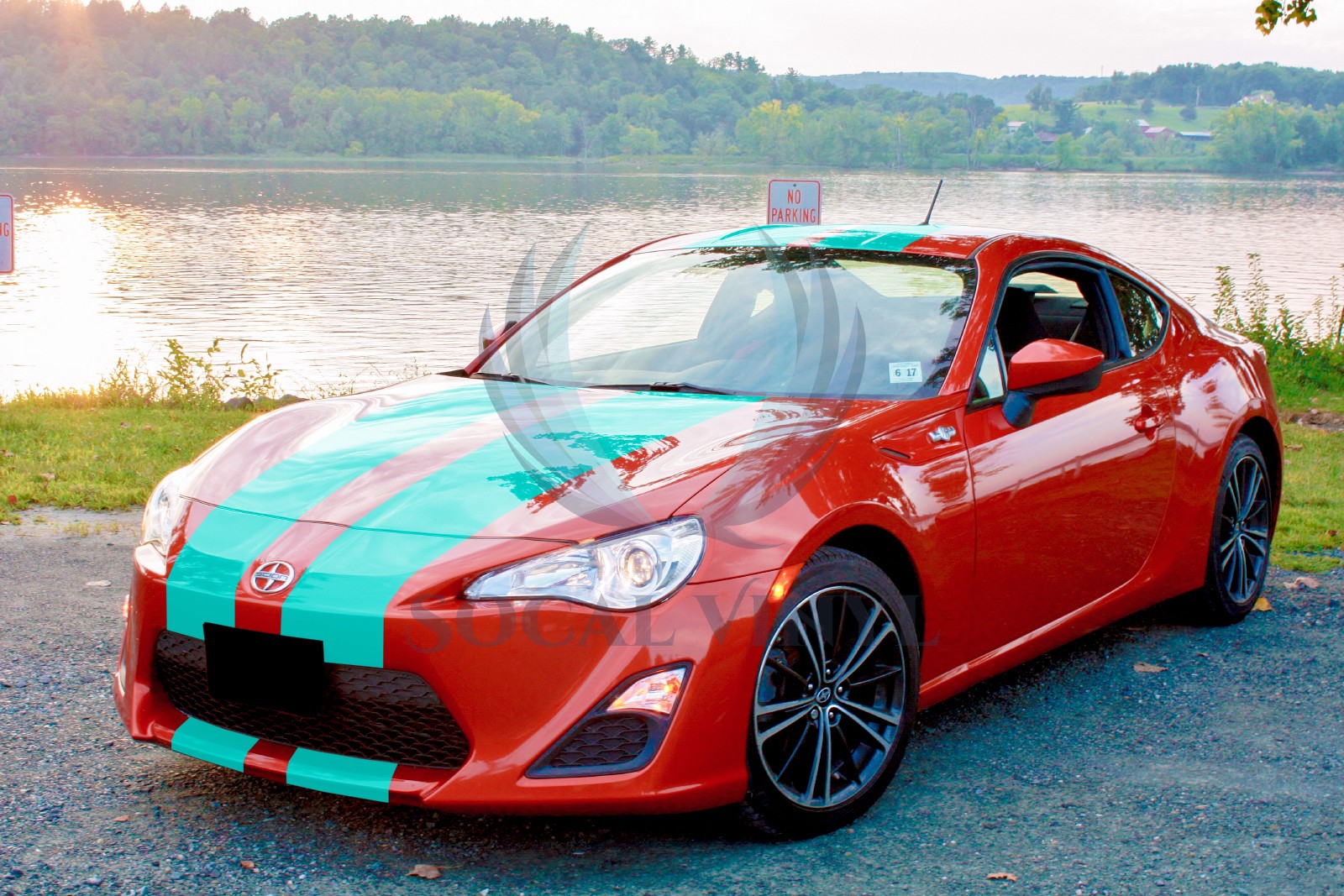 Gloss Color Racing Stripes Vinyl Wrap Decal For Scion Toyota FRS 25FT / 50FT