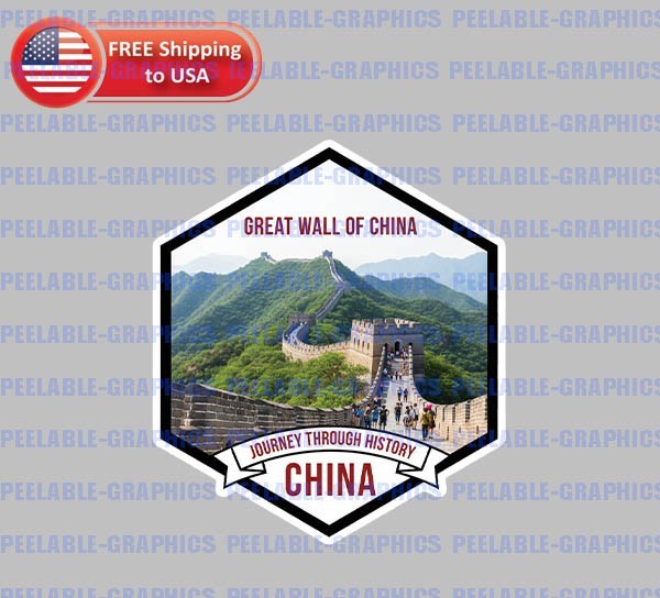 Great Wall of China Country Souvenir Decal Vinyl Sticker Travel Luggage A
