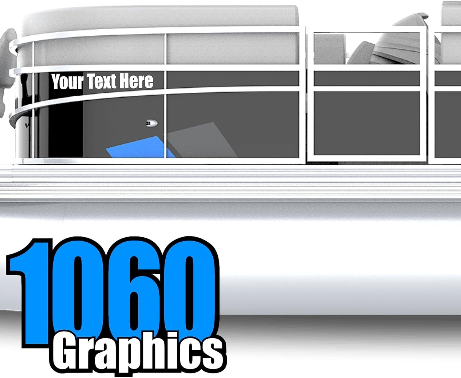 Custom Vinyl Boat Numbers & Letters Two Decals Marine Lettering Stickers