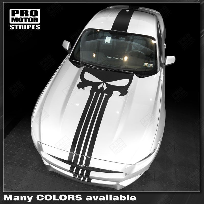 Ford Mustang 2013-2023 Over The Top Punisher Style Stripes (Choose Color)