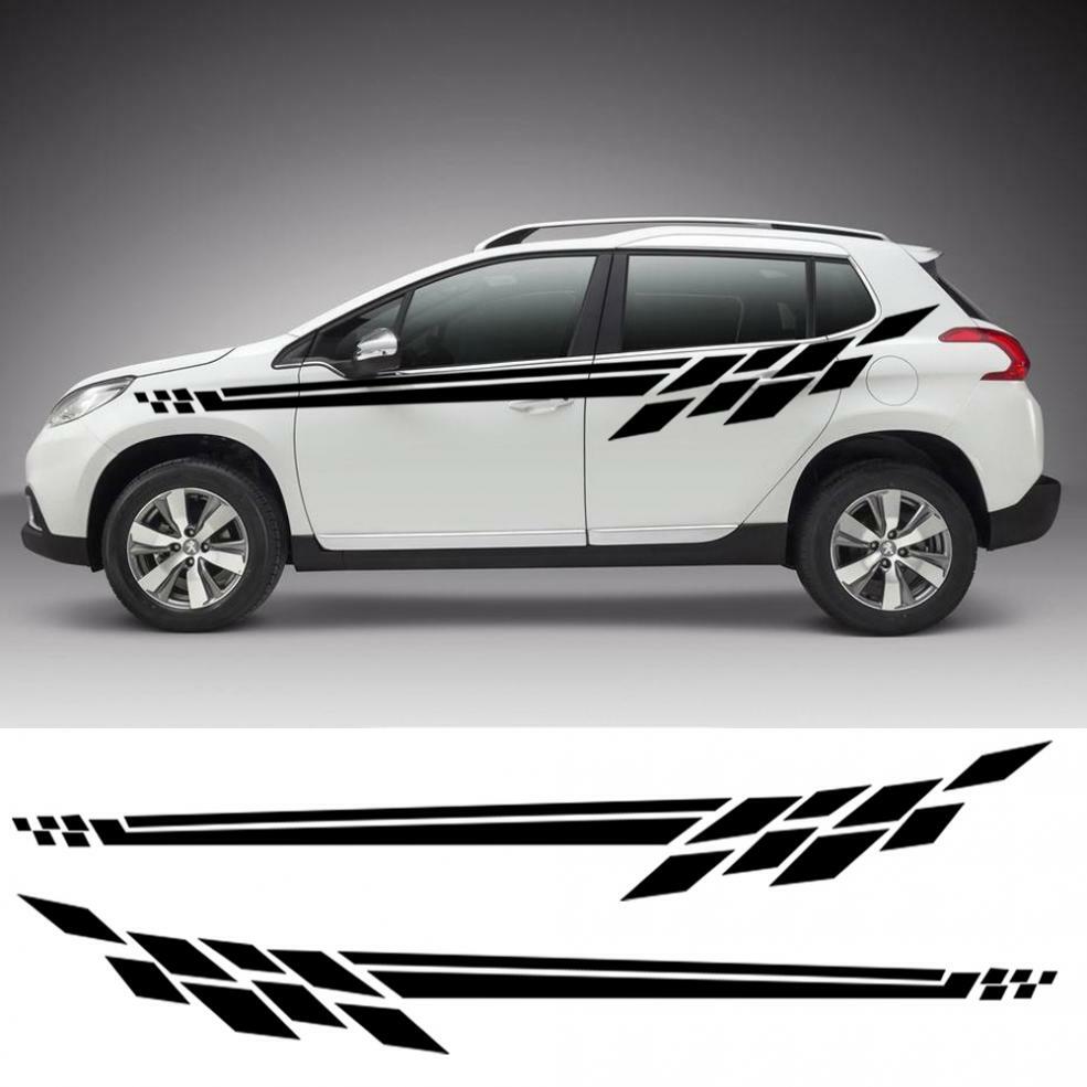 310CM Car Side Body Vinyl Decal Sticker Racing Long Stripe Decals Graphics Decor