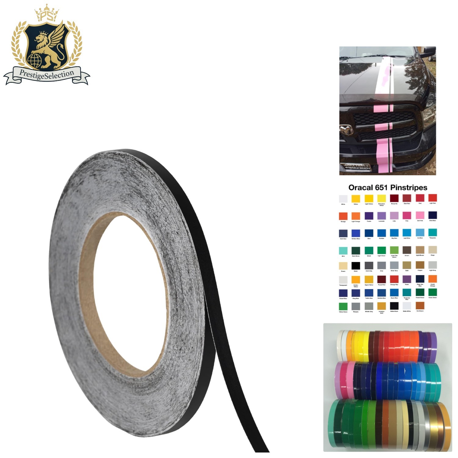 5- Rated Matte Black Vinyl Pinstriping Tape – 150ft for Creative Projects