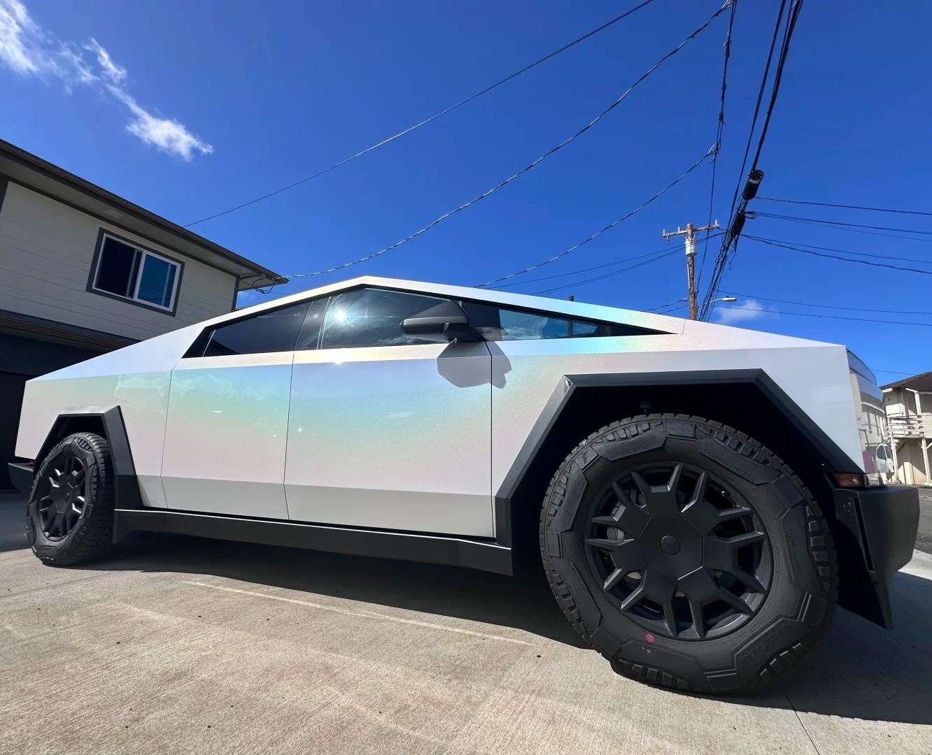 Cybertruck DIY PreCut Paint Protection Film Vinyl Wrap Color Change(Laser White)