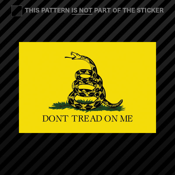 Gadsden Flag Sticker Self Adhesive Vinyl don’t tread on me