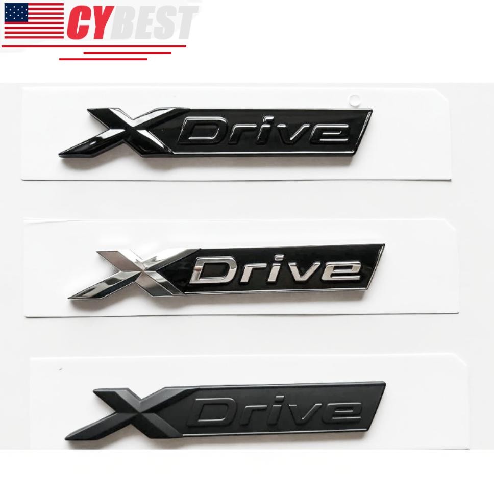Gloss or Matte Chrome Black Car Fender & Rear Letters Xdrive Emblems Symbol New
