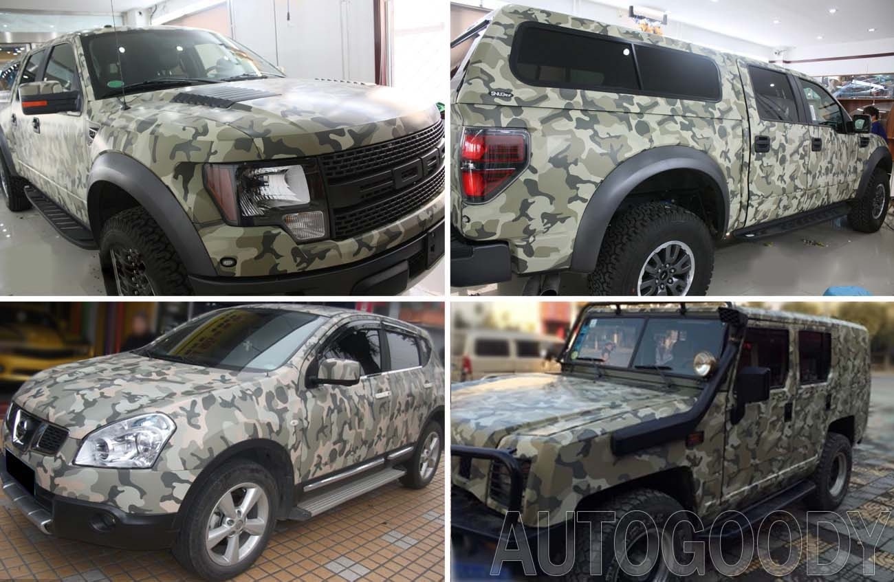 Army Camo Camouflage Desert Vinyl Film Wrap Sticker Bubble Free Air Release