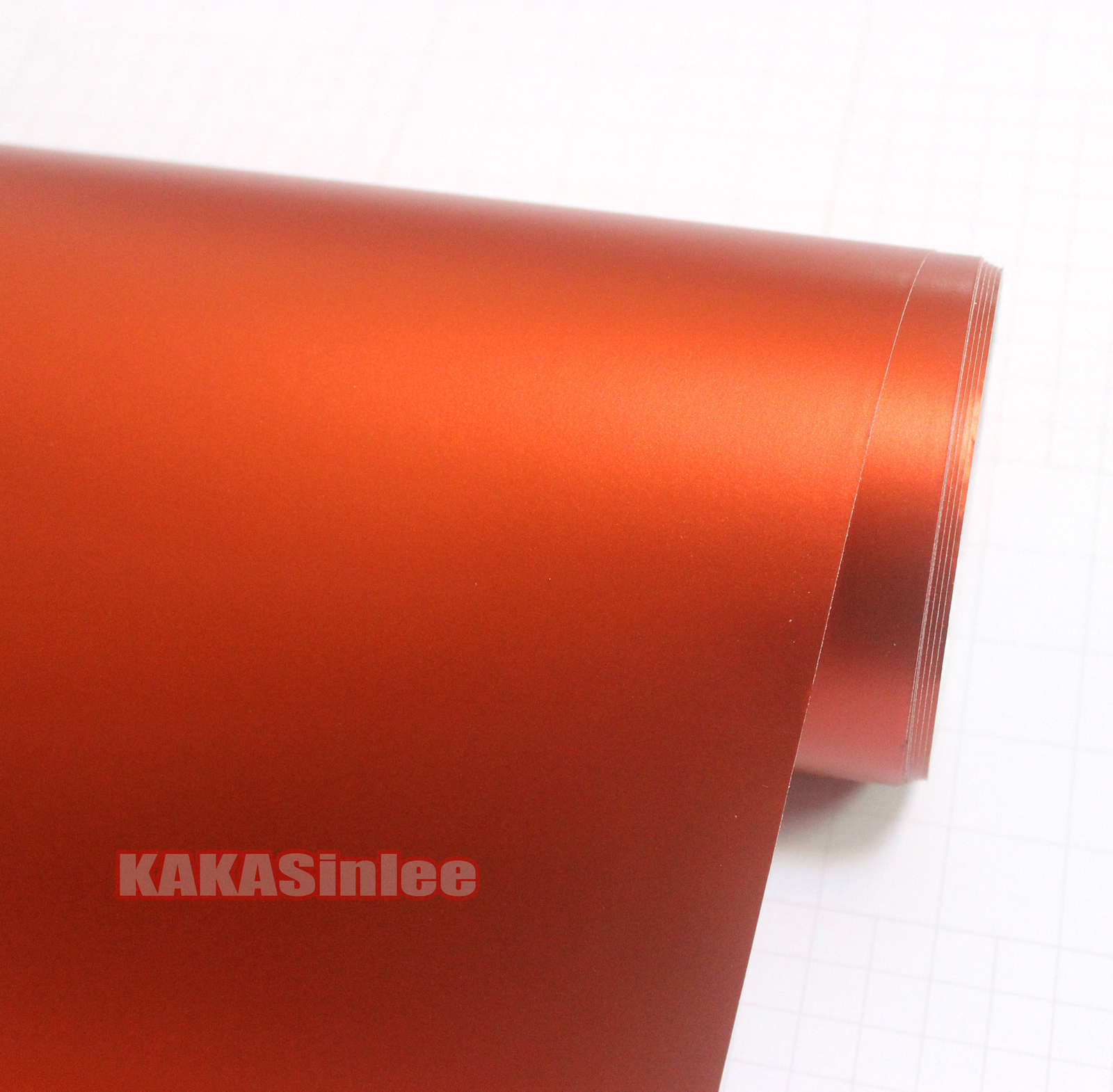 Whole Car SUV Wrap 65FT x 5FT Orange Metal Matte Satin Chrome Vinyl Sticker US