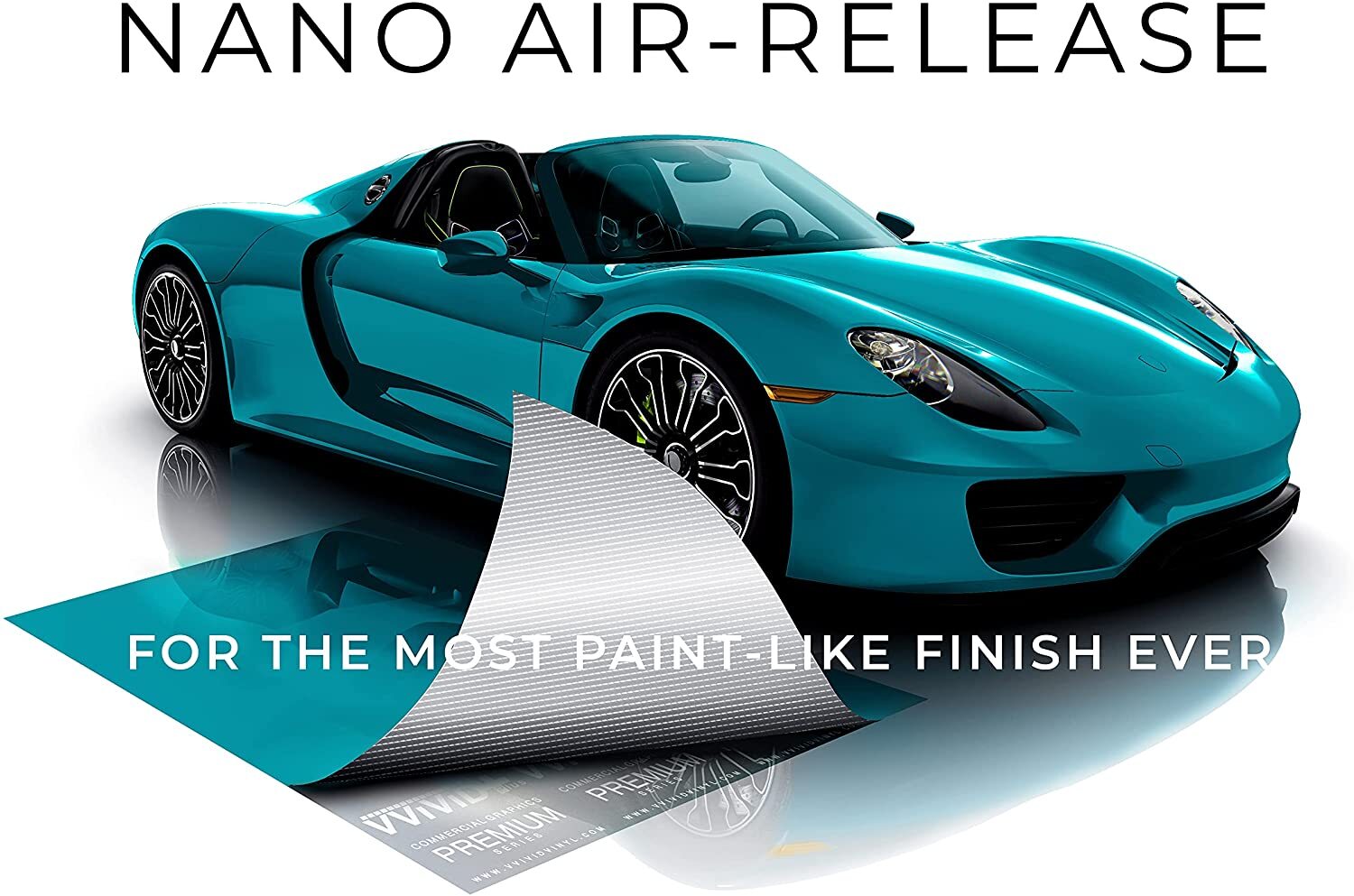 VVivid 2021 VVivid+ Ultra Gloss Miami Blue Vinyl Car Wrap Film | V421