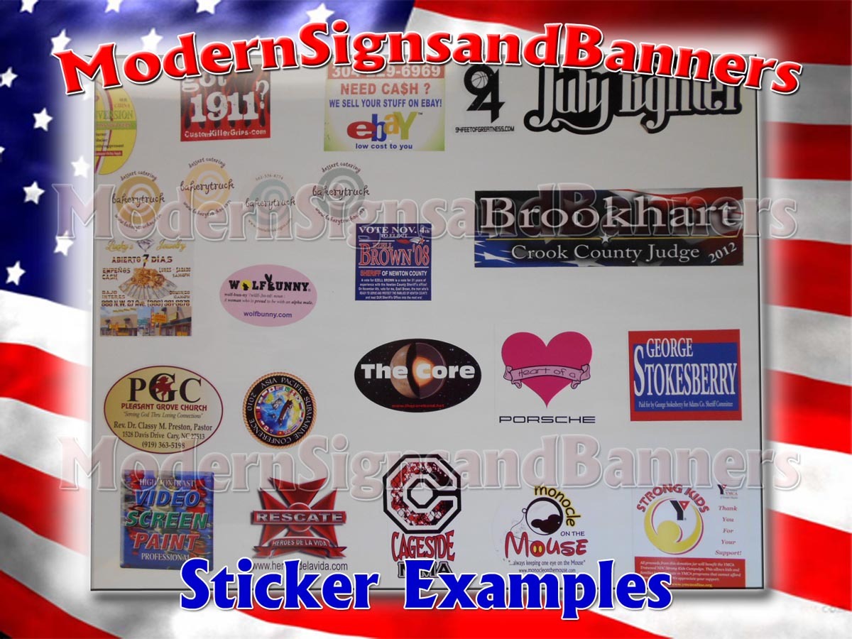 400 4×4 Custom Printed Full Color Outdoor Vinyl Bumper Sticker Logo Decal Label