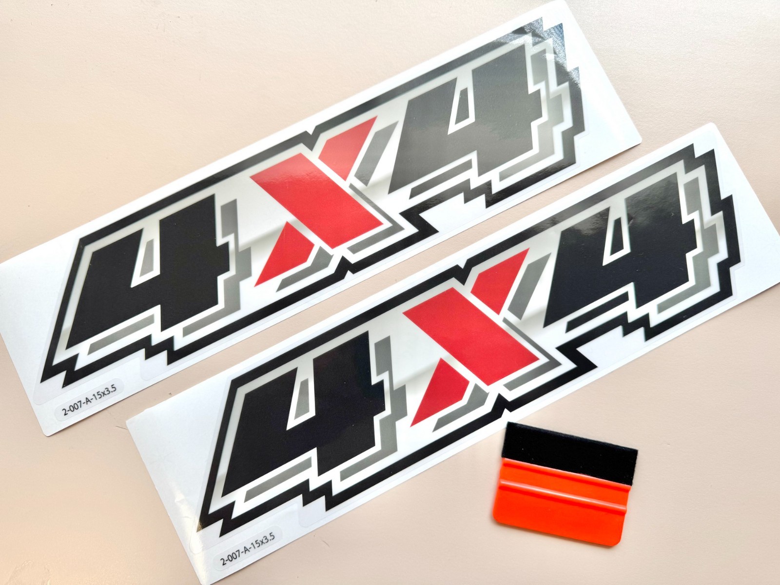 4×4 Off-Road Four Wheel Drive Decal Stickers for Truck, SUV, 15 x 3.5 in (2 pcs)