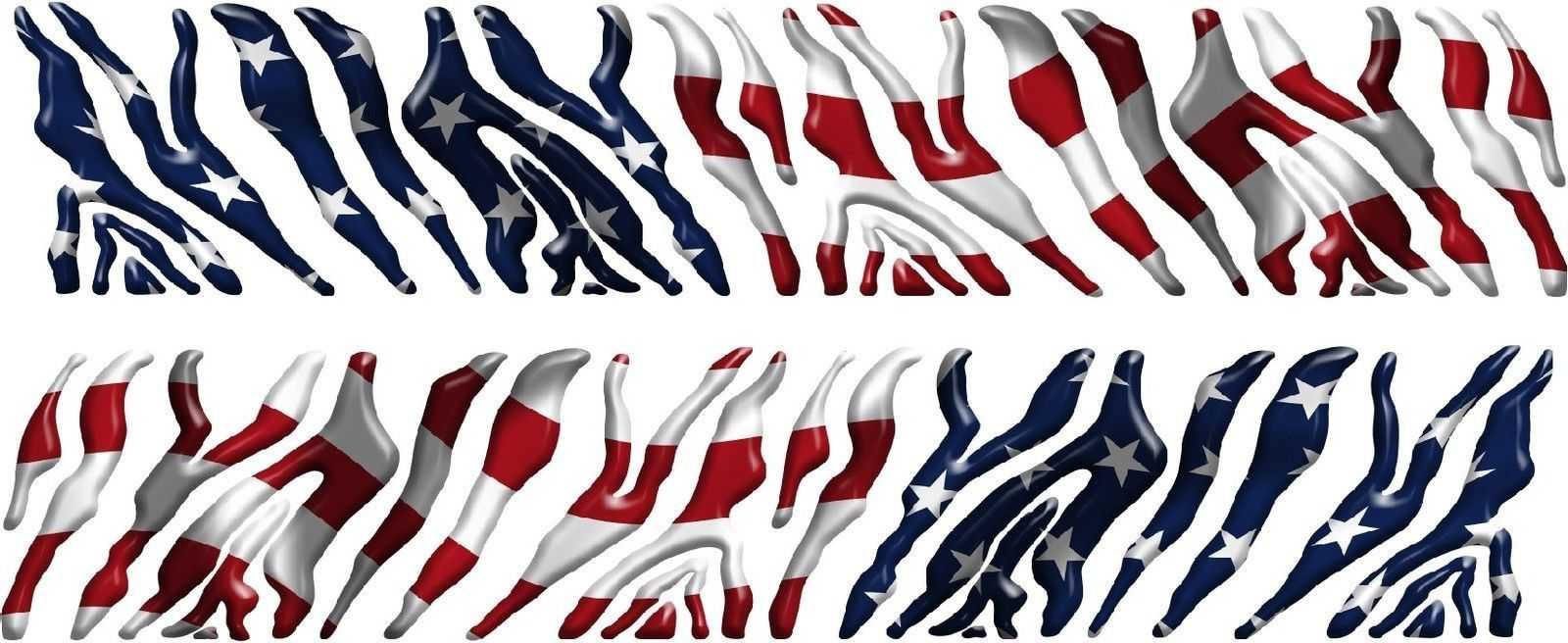 USA Vinyl Auto Boat Car Truck Graphics Decal Vinyl Stickers Stripes Wrap 50″ SET
