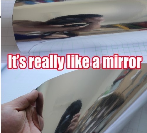 12″x60″ SILVER CHROME MIRROR Vinyl Wrap Sticker Decal Sheet Air Bubble Free