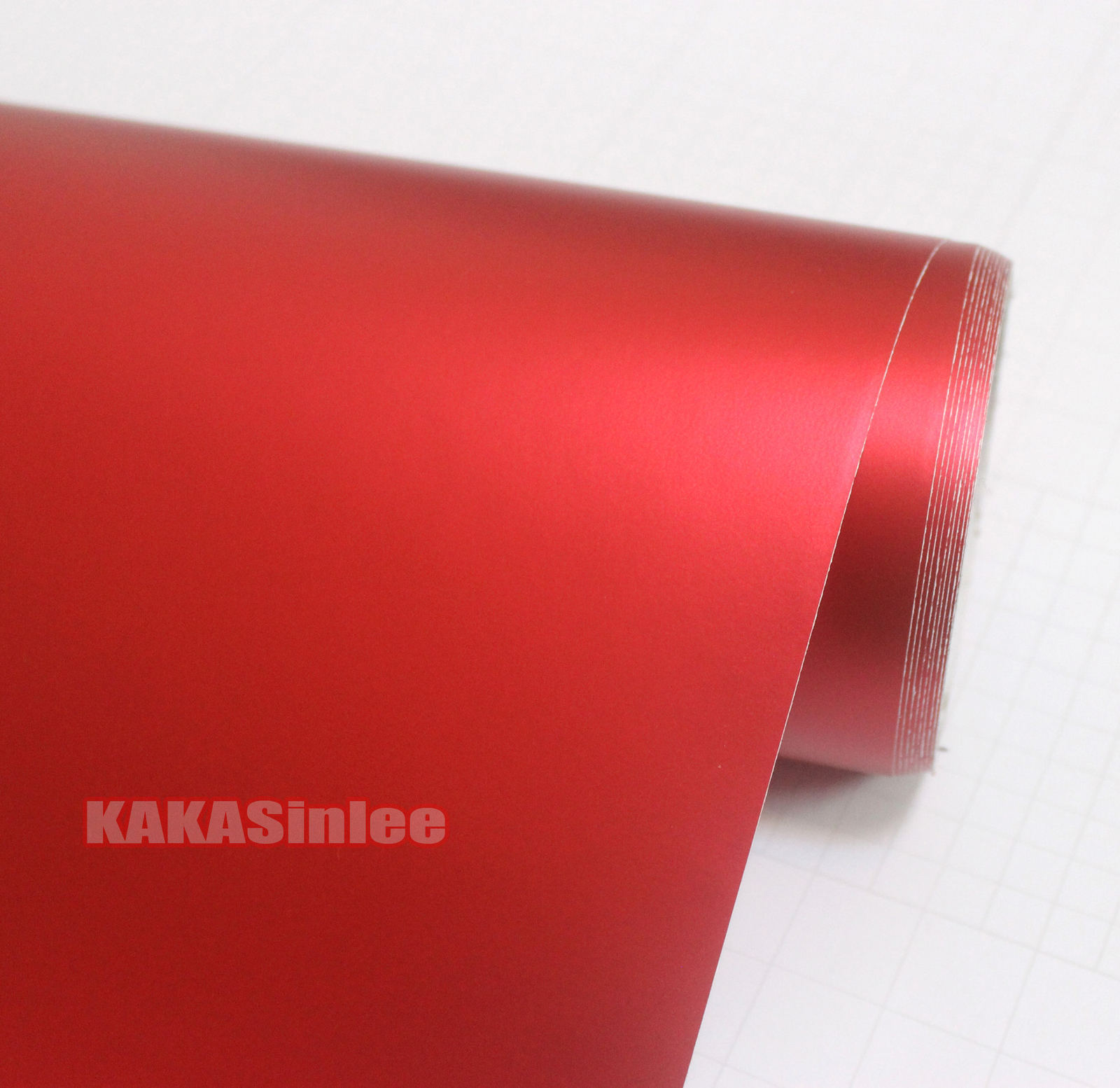 50FT Whole Car Wrap Satin Matte Chrome Metal Vinyl Sticker Decal Flexible Red US