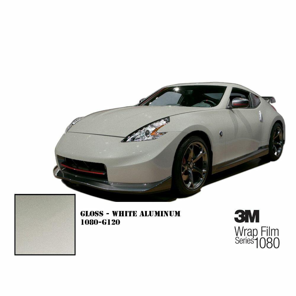 3M 2080 Scotchprint Gloss White Aluminum Vinyl Car Wrap Film | G120