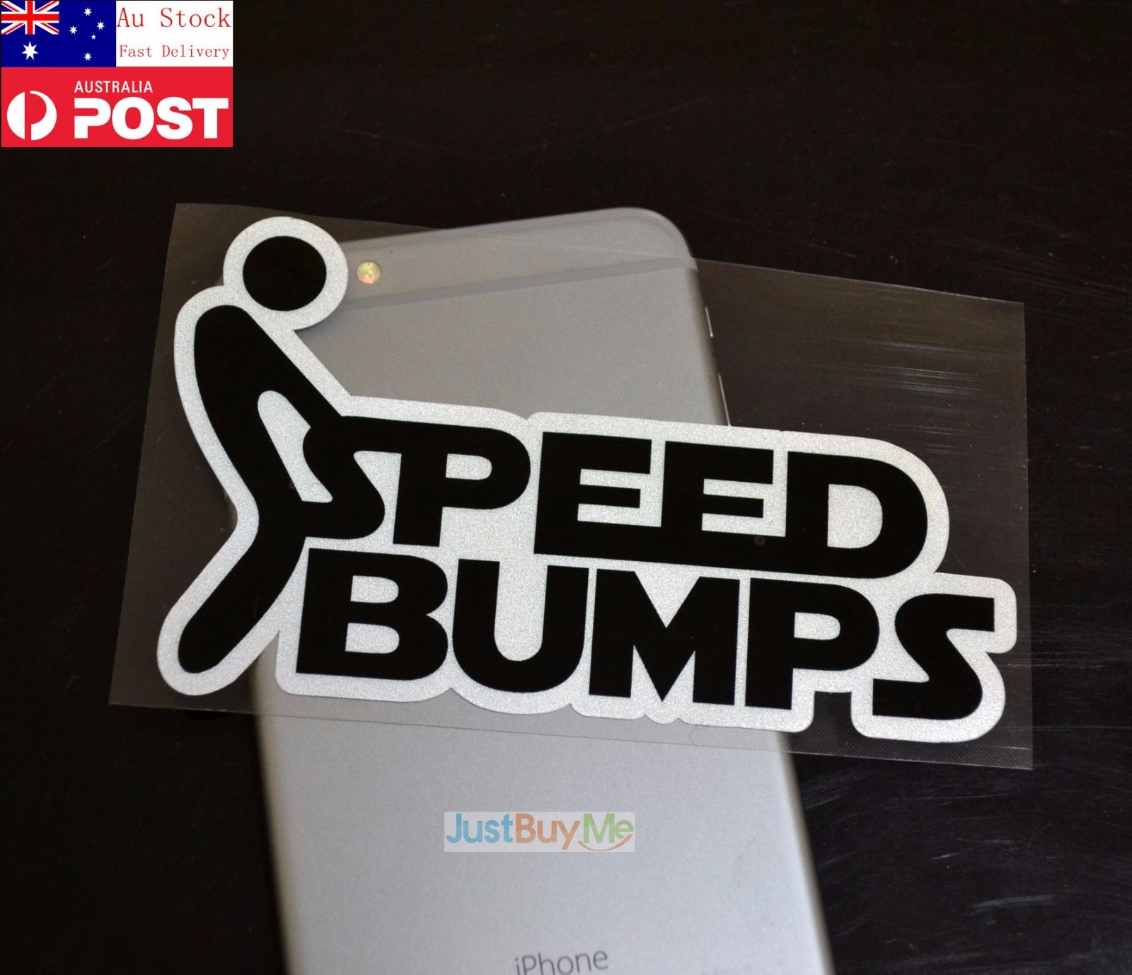 Funny F@ck Speed Bumps iPad Phone Car Window Reflective Sticker 13cm #330