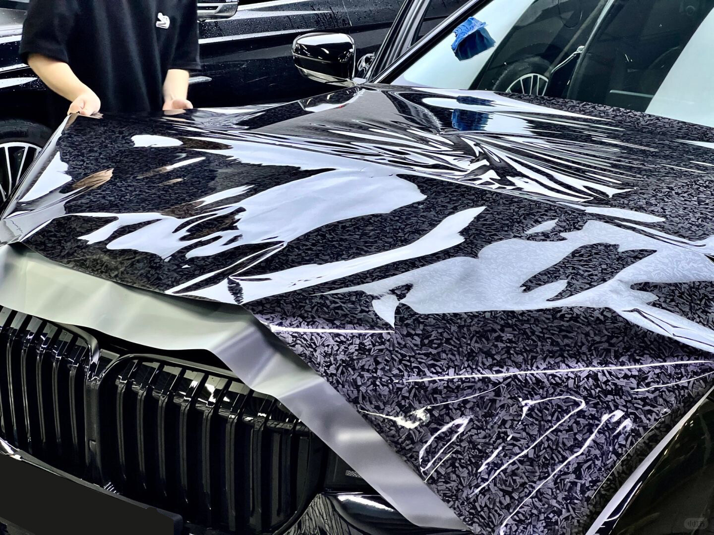 Premium Forged Carbon Fiber Vinyl Film Wrap Roll High Gloss Black Sticker Decal