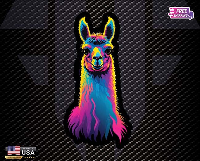 LLAMA PERU USA LAPTOP USA STICKER, DECAL, 5YR VINYL FREE GIFT CAR.