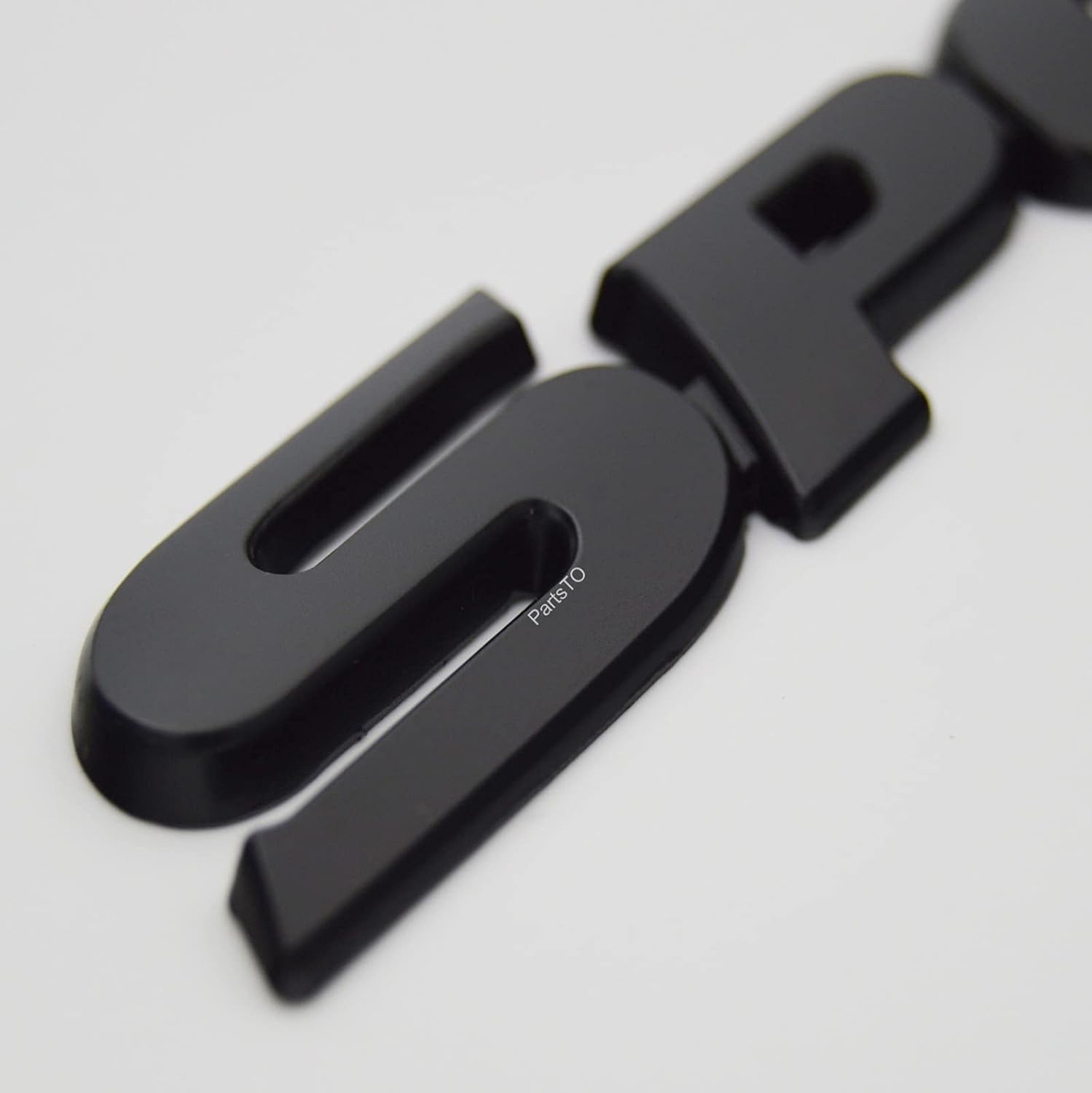 2x Matte Black Metal Performance Emblems for Universal Car Customization