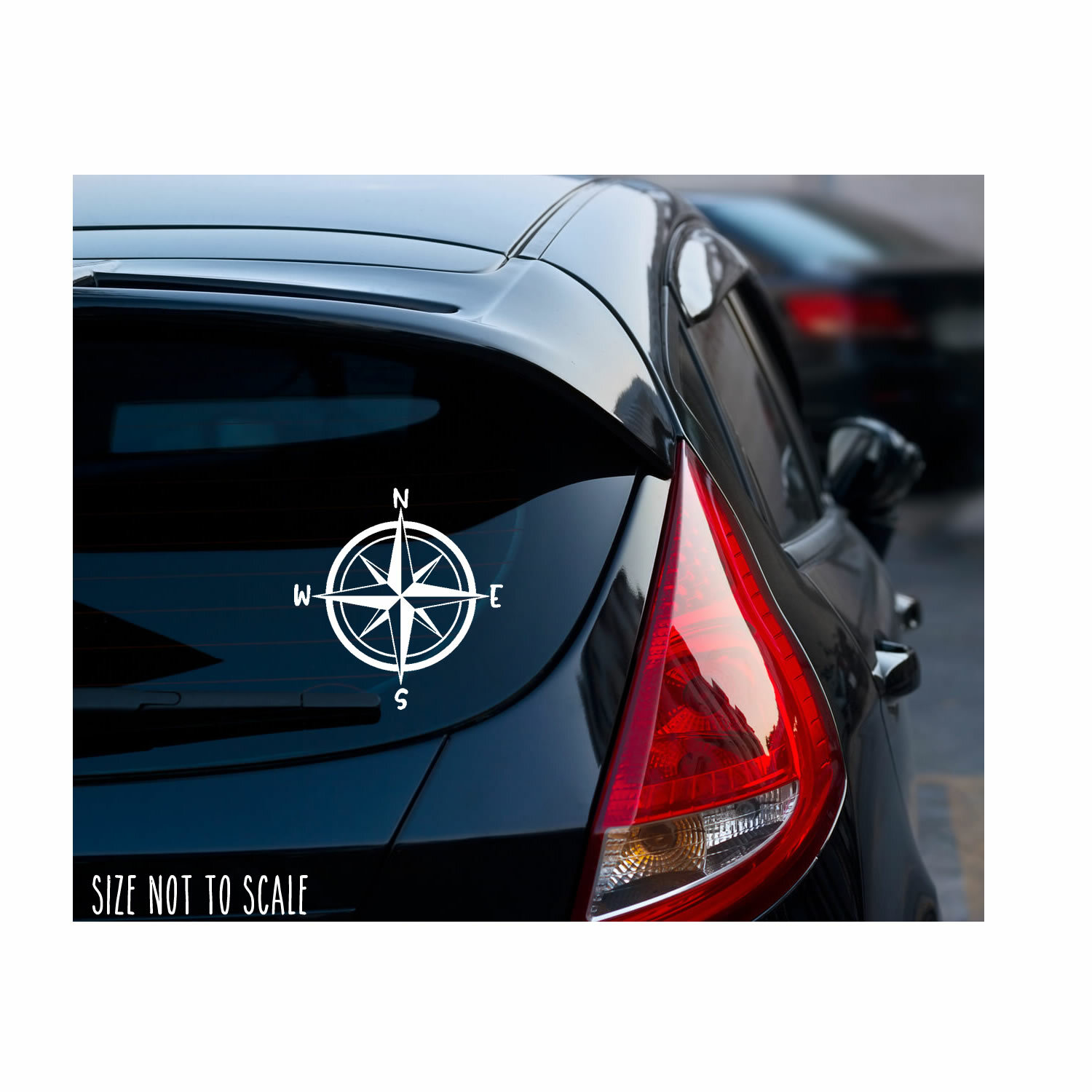 Rose Compass Sticker Decal – Sailing Boating Off-Road 5″