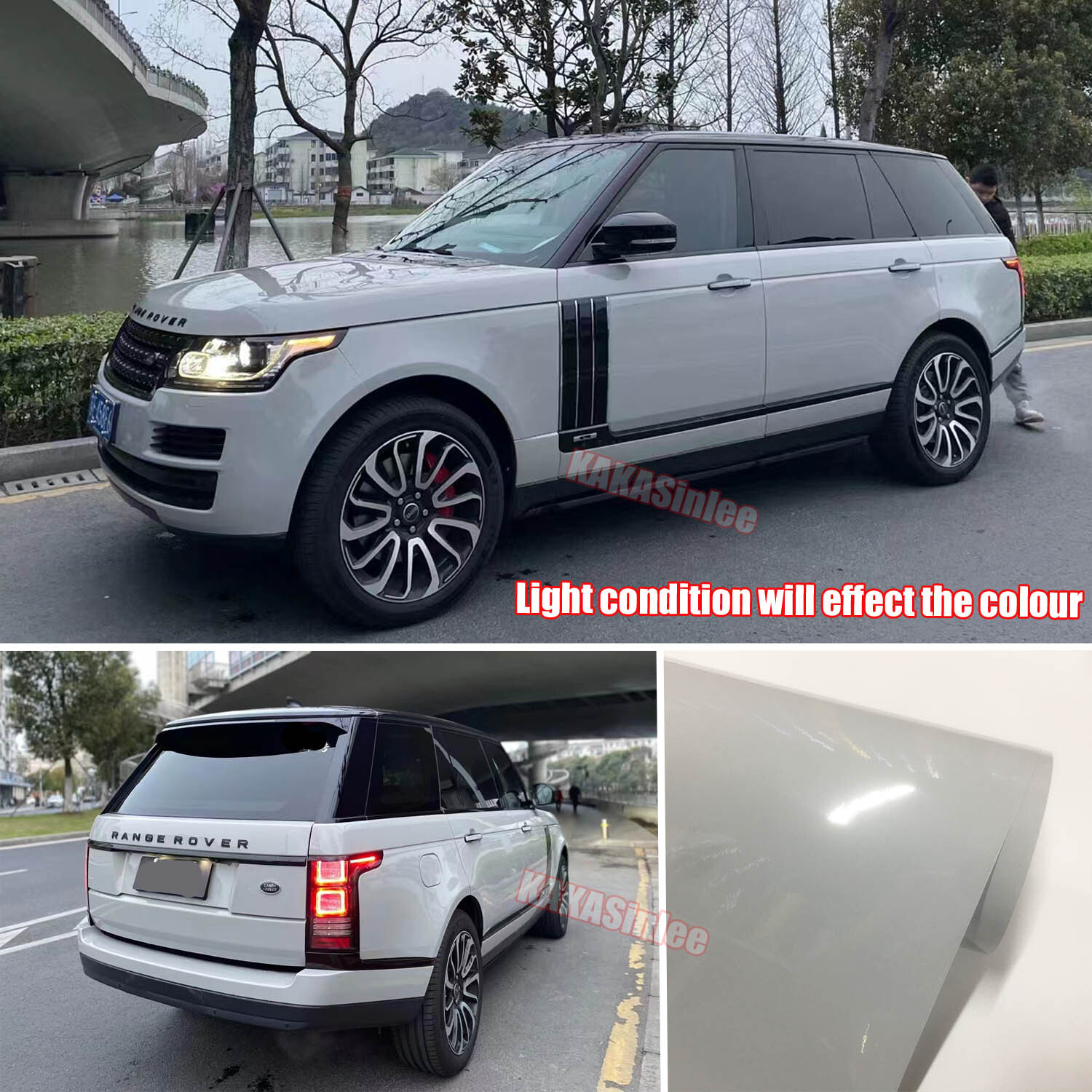 Flexible Crystal Glossy Metallic Whole Car Vinyl Wrap Truck Sticker Air Free US
