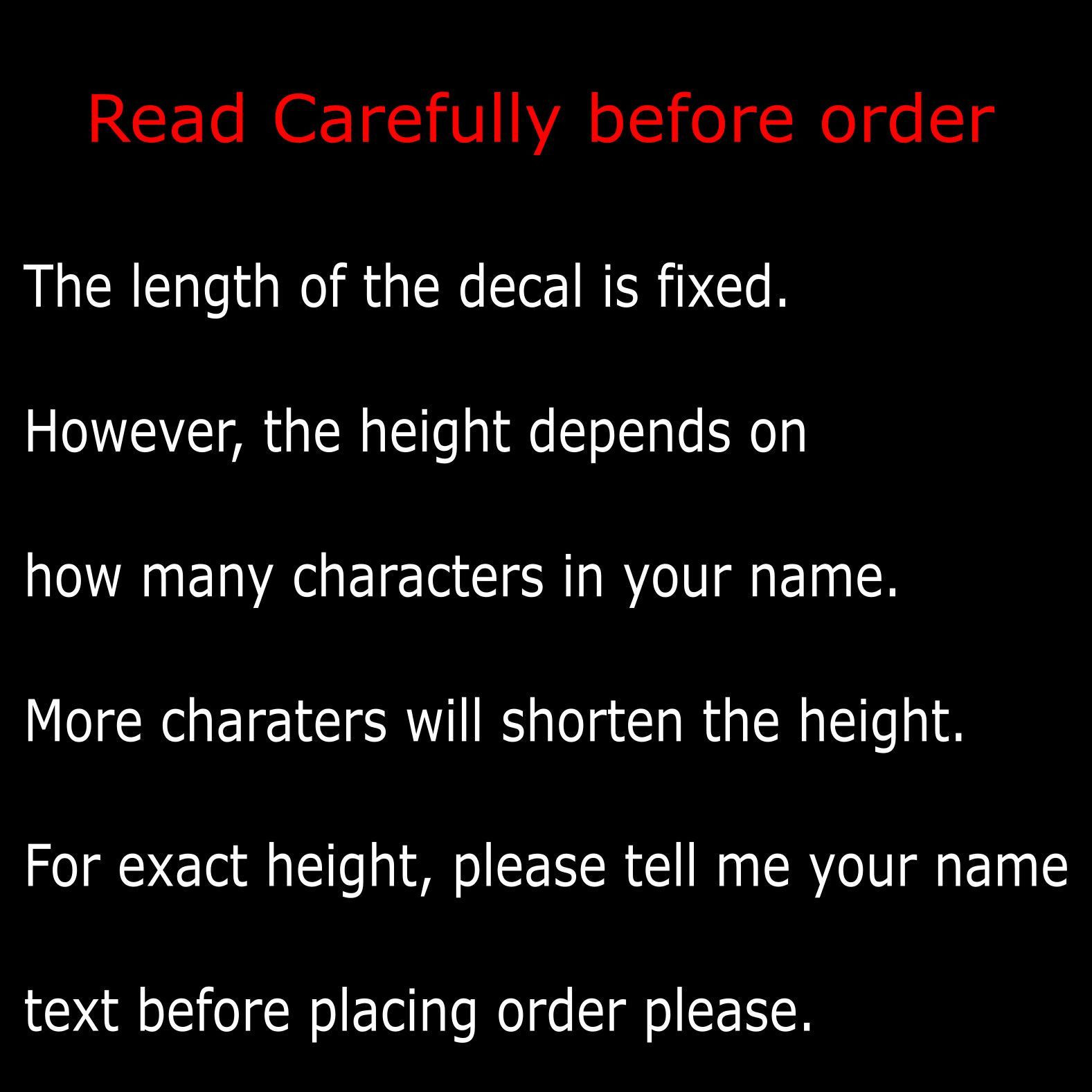PERSONALIZED/CUSTOMIZED/FREE TEXT/YOUR NAME Vinyl Decal Old English Gothic BS027