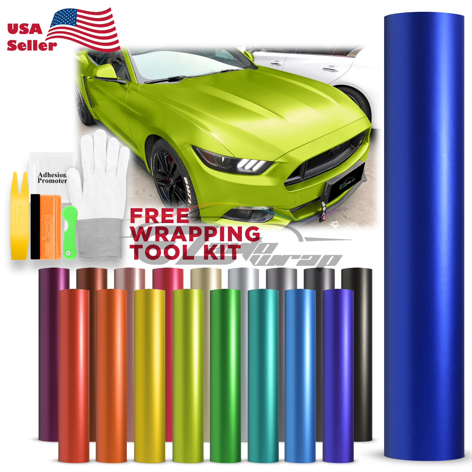 *Satin Chrome Matte Metallic Car Vinyl Wrap Sticker Decal Air Bubble Free Tech