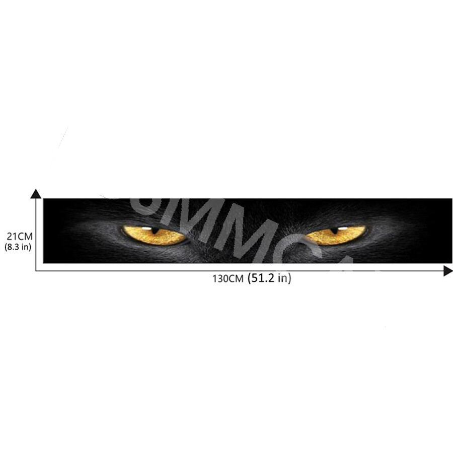 Car Front Window Decals Yellow Eye Leopard 3D Sunshade Stickers Self Adhesive