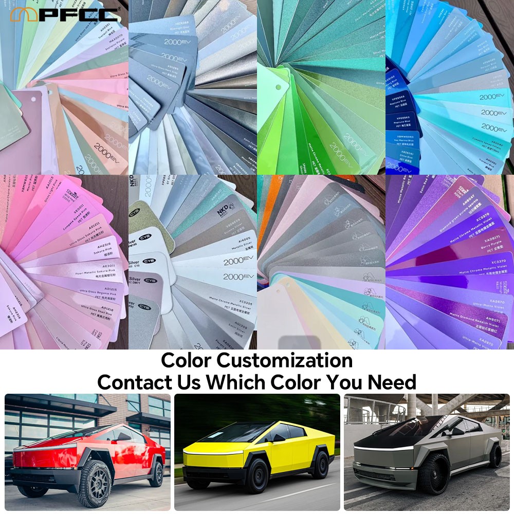 Cybertruck DIY PPF Paint Protection Film Wrap Color Change Gloss AMG China Blue