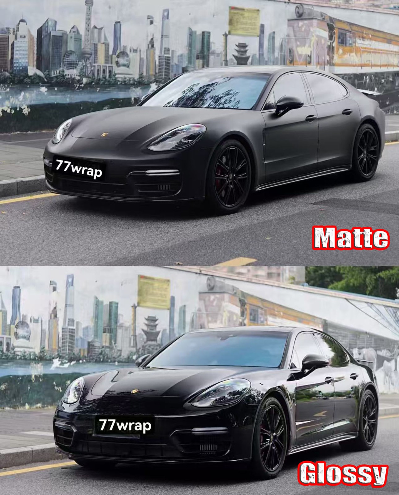 PPF / TPU Bright Glossy Matte Car SUV Vinyl Wrap Hood Sticker Flexible Black US