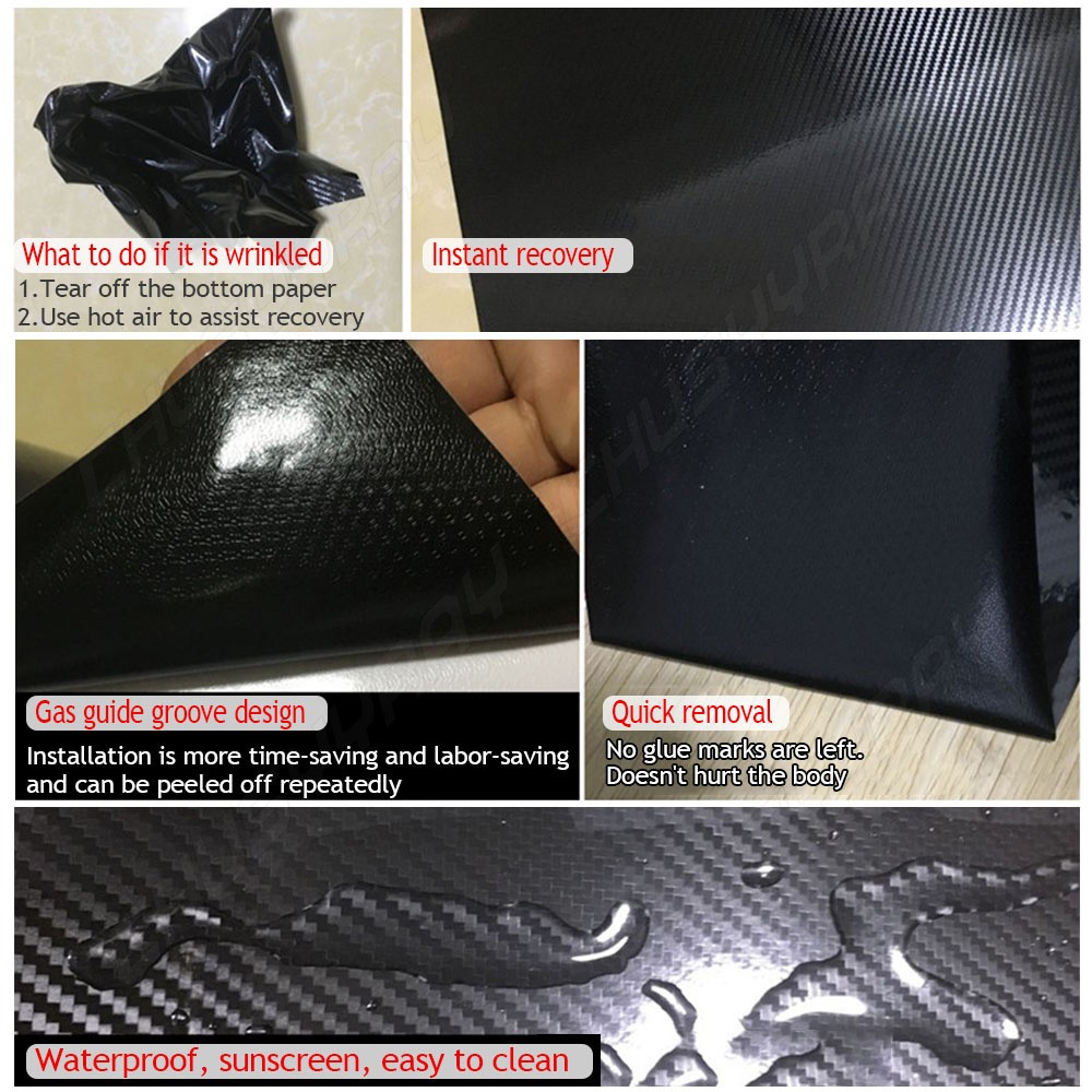 5D Carbon Fiber Texture Sheet Car Auto Interior Trim Vinyl Film Wrap Sticker 2x