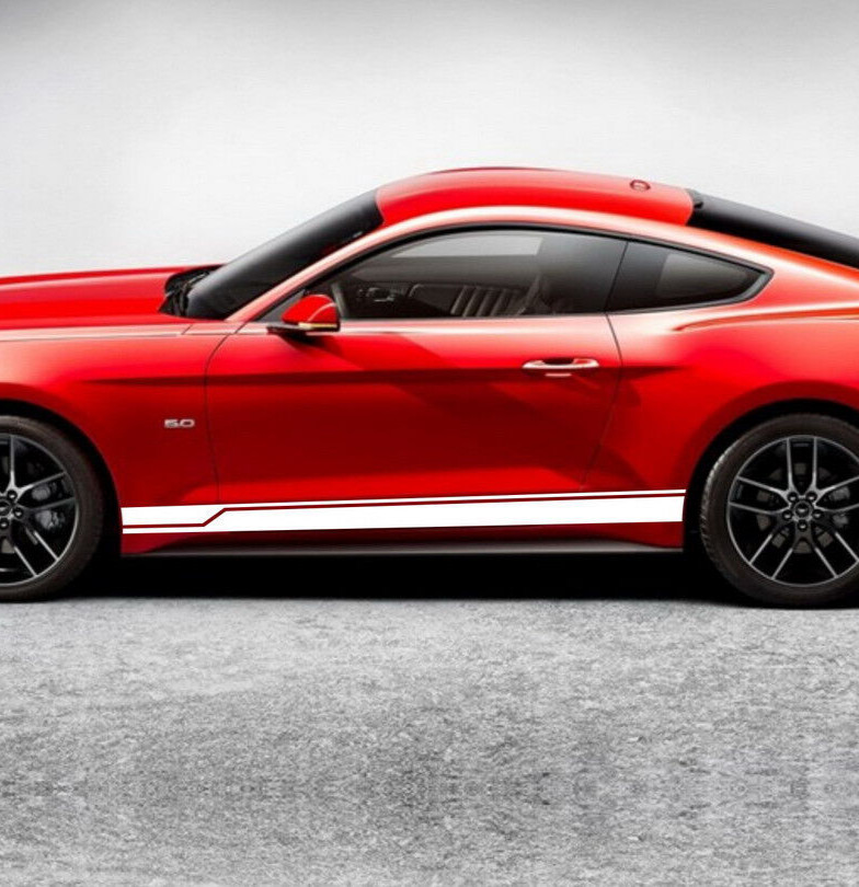 Car Decal stripes Racing 78” for Mustang Vinyl Lower Door Panel Stickers ZC1077