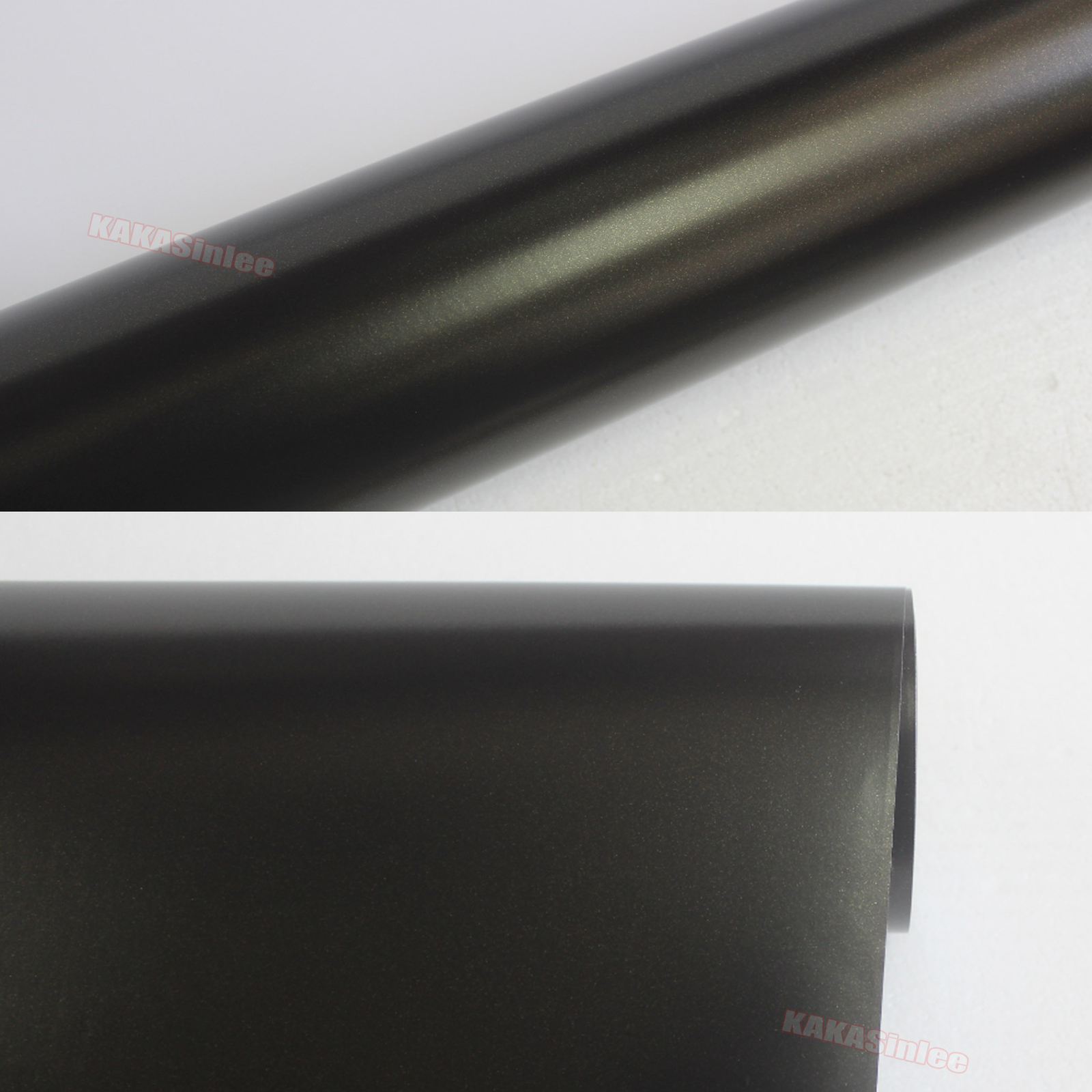 Air Free Stretch Car Pearl Metal Trim Satin Chrome Vinyl Wrap Sticker / Black US