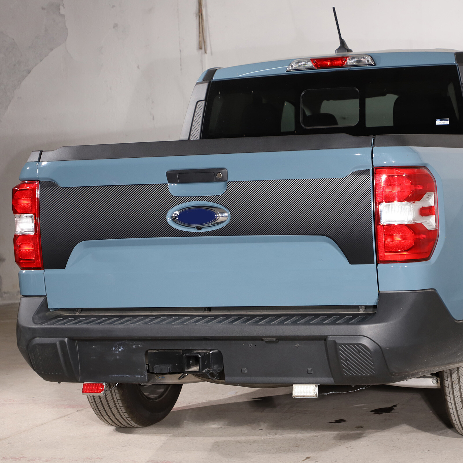 Carbon Fiber Texture Tailgate Decal Vinyls Fits Ford Maverick 2022-2024