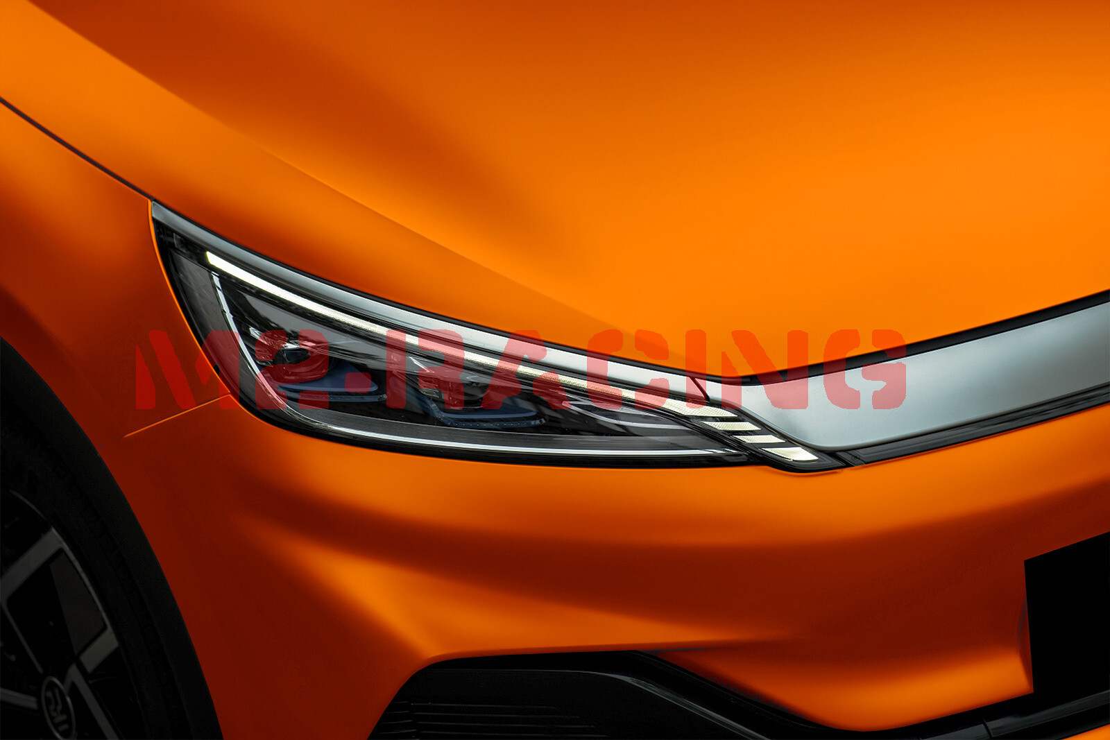 Satin Chrome Orange Matte Metallic Car Vinyl Wrap Sticker Air Release Sheet Film