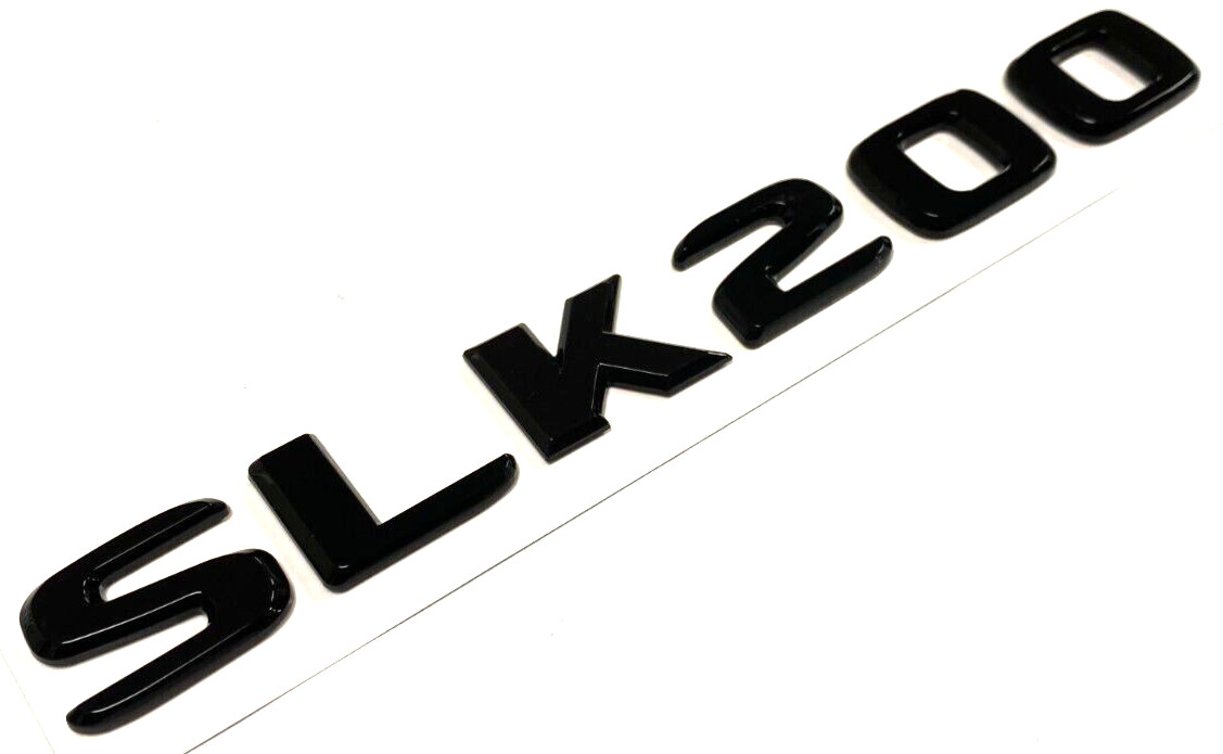 GLOSS BLACK SLK200 FOR MERCEDES REAR TRUNK EMBLEM BADGE NAMEPLATE DECAL LETTERS