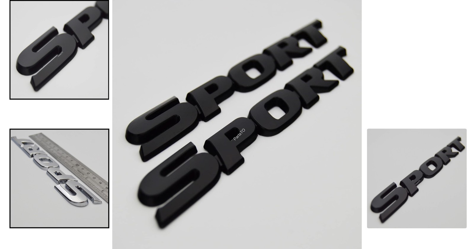 2x Matte Black Metal Performance Emblems for Universal Car Customization