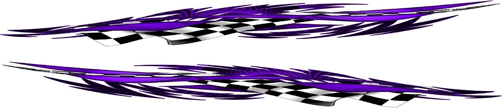Race Flag Boat Car Truck Trailer Graphics Decal Vinyl Stickers 150″ X 14″ SET