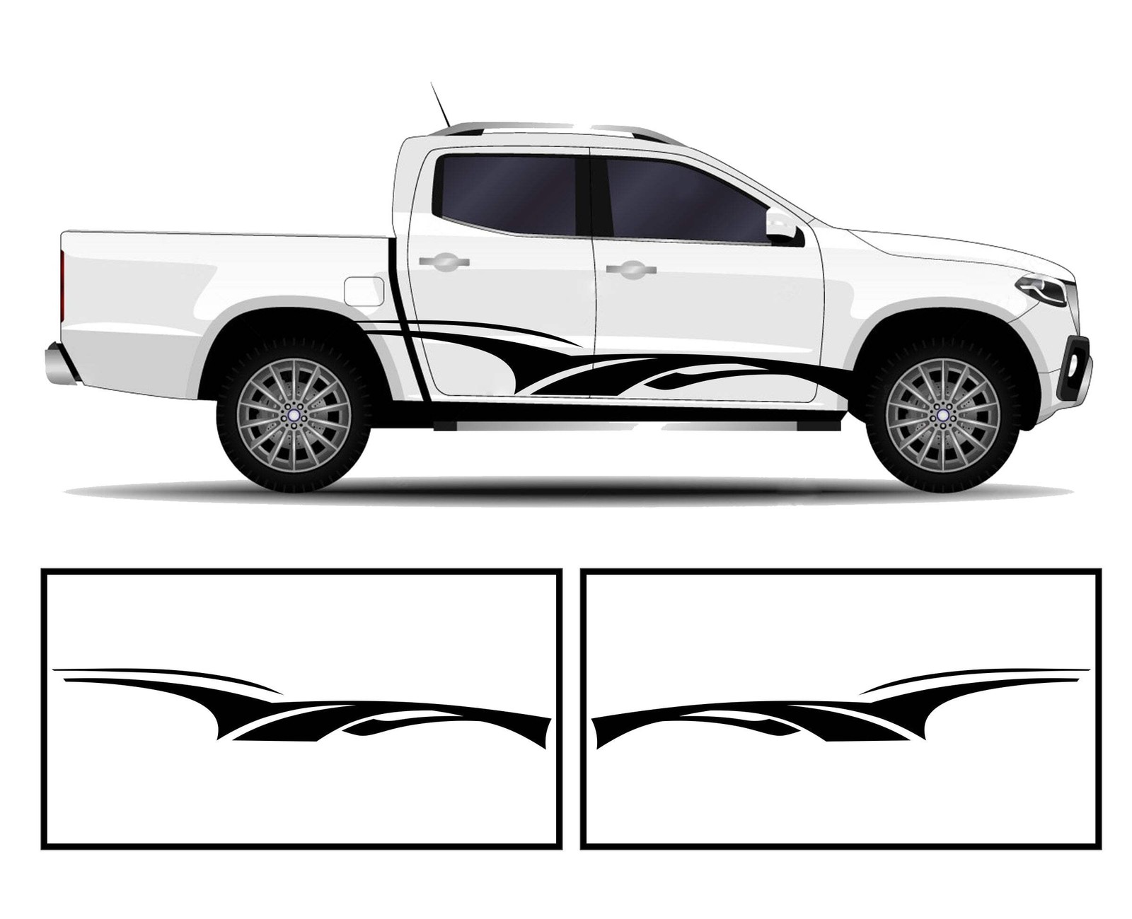 Rocker Panel Livery Self Healing Vinyl Side Graphics #015 fits Fits All 4 Door C