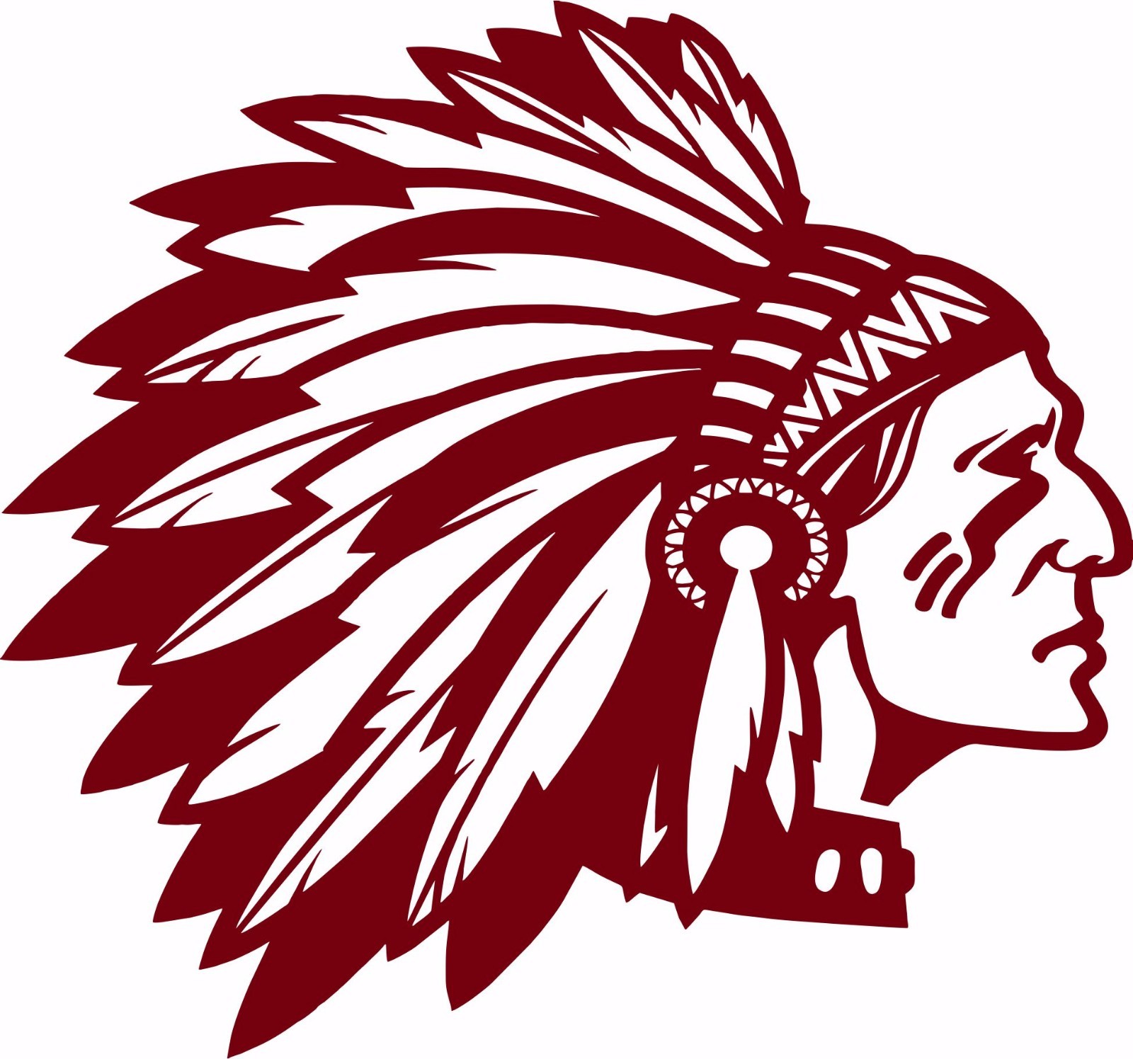 Native American Indian Face Headdress Car Truck Window Vinyl Decal Sticker