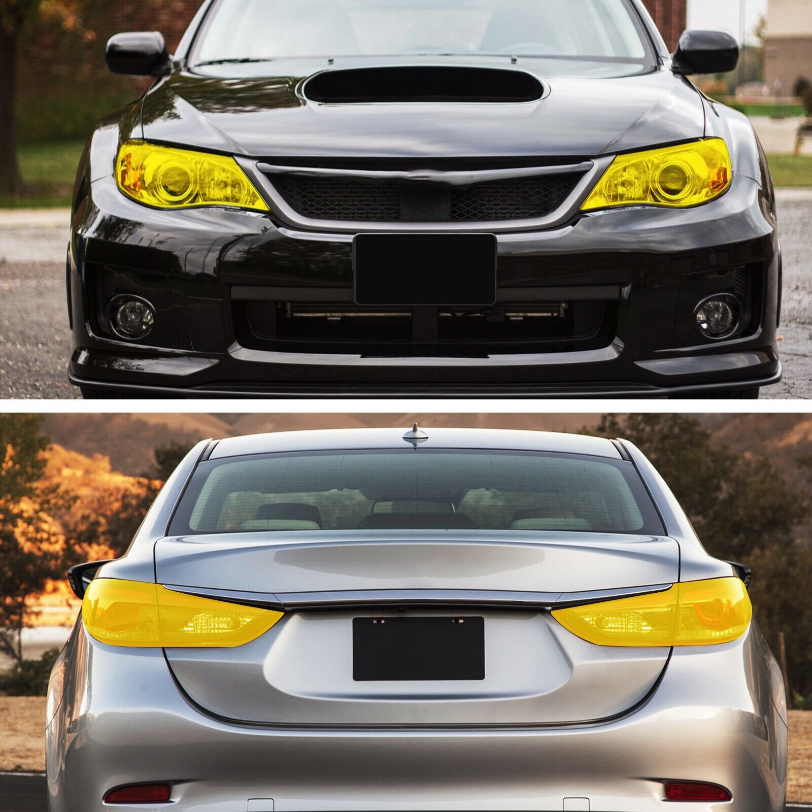 Glossy Gloss Color Headlight Tint Fog Lights Tail light Vinyl Film Stretchable