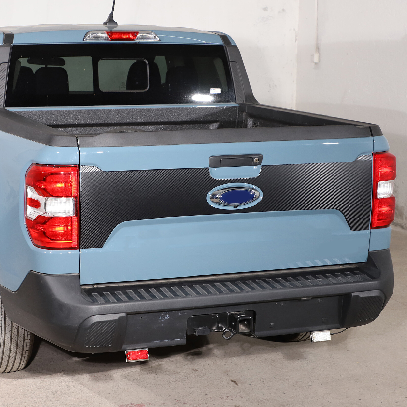Carbon Fiber Texture Tailgate Decal Vinyls Fits Ford Maverick 2022-2024
