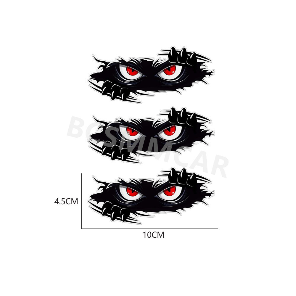 Car Bumper Dents Stickers Peeking Monster Graphic Vinyl Decals Decor Waterproof