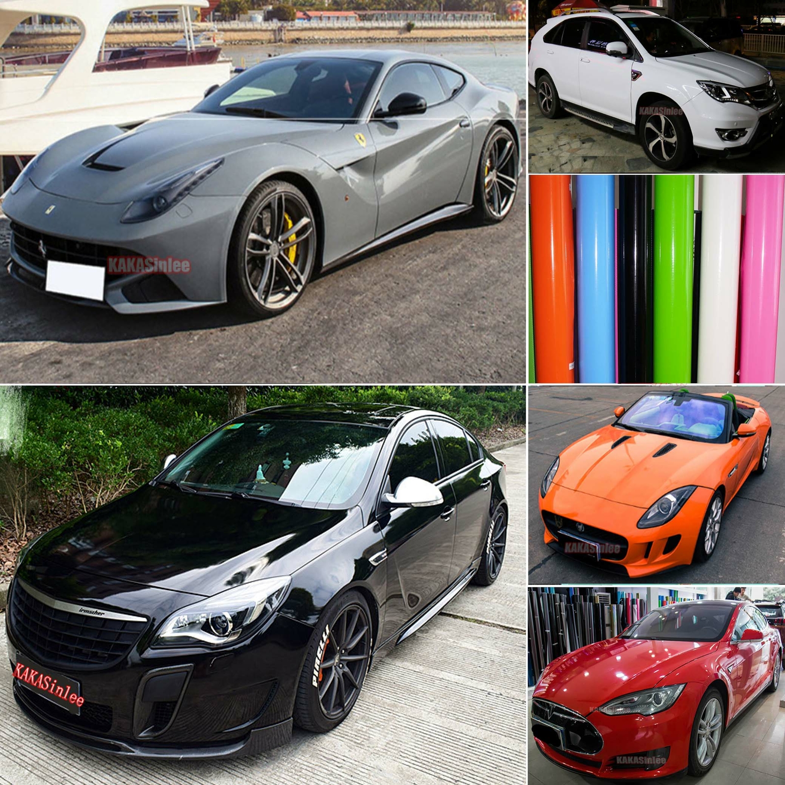 Smooth Stretch Glossy Flat Bright Car Paint Vinyl Wrap Sheet Sticker Air Free US
