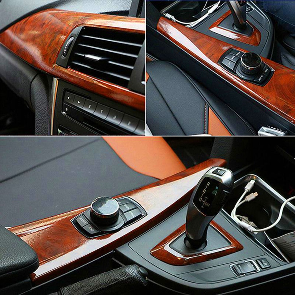 DIY Glossy Matte Wood Textured Grain Vinyl Wrap Sticker Car Interior Decors A