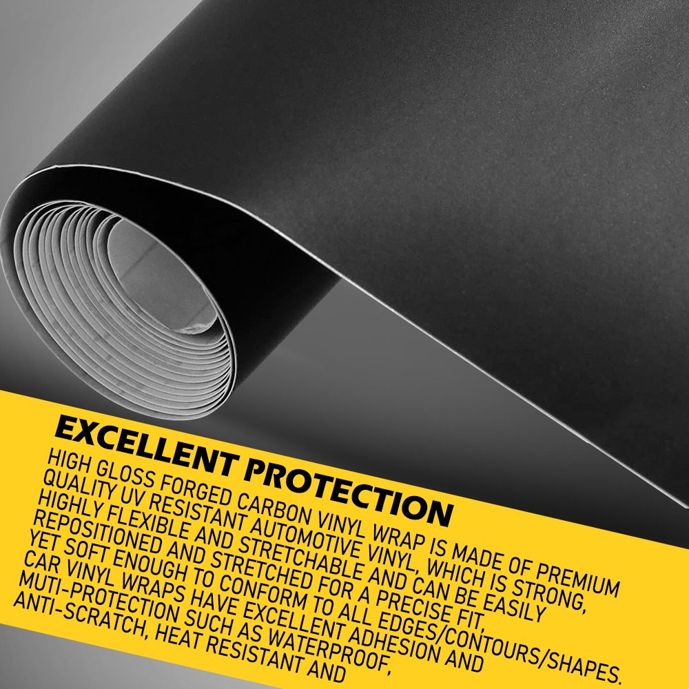 Matte Black Glossy Car Vinyl Wrap Sticker Decal Sheet Air Release Bubble Free 2x