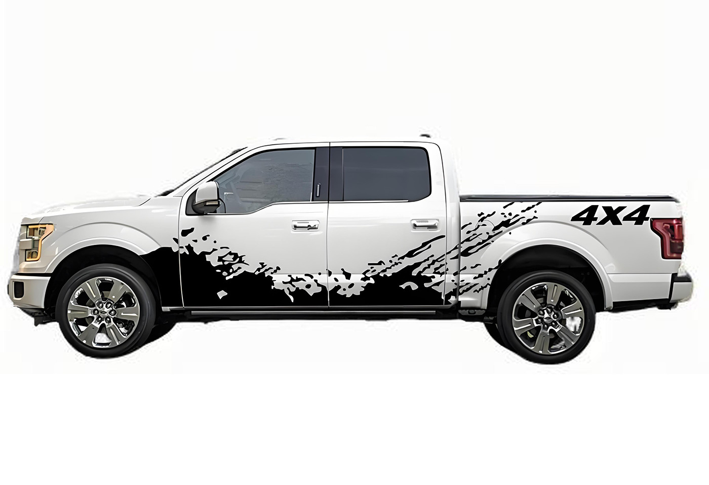 Graphics Mud Splash Stripe Car Sticker For Ford F-150 Supercrew 4×4 Trunk Decals