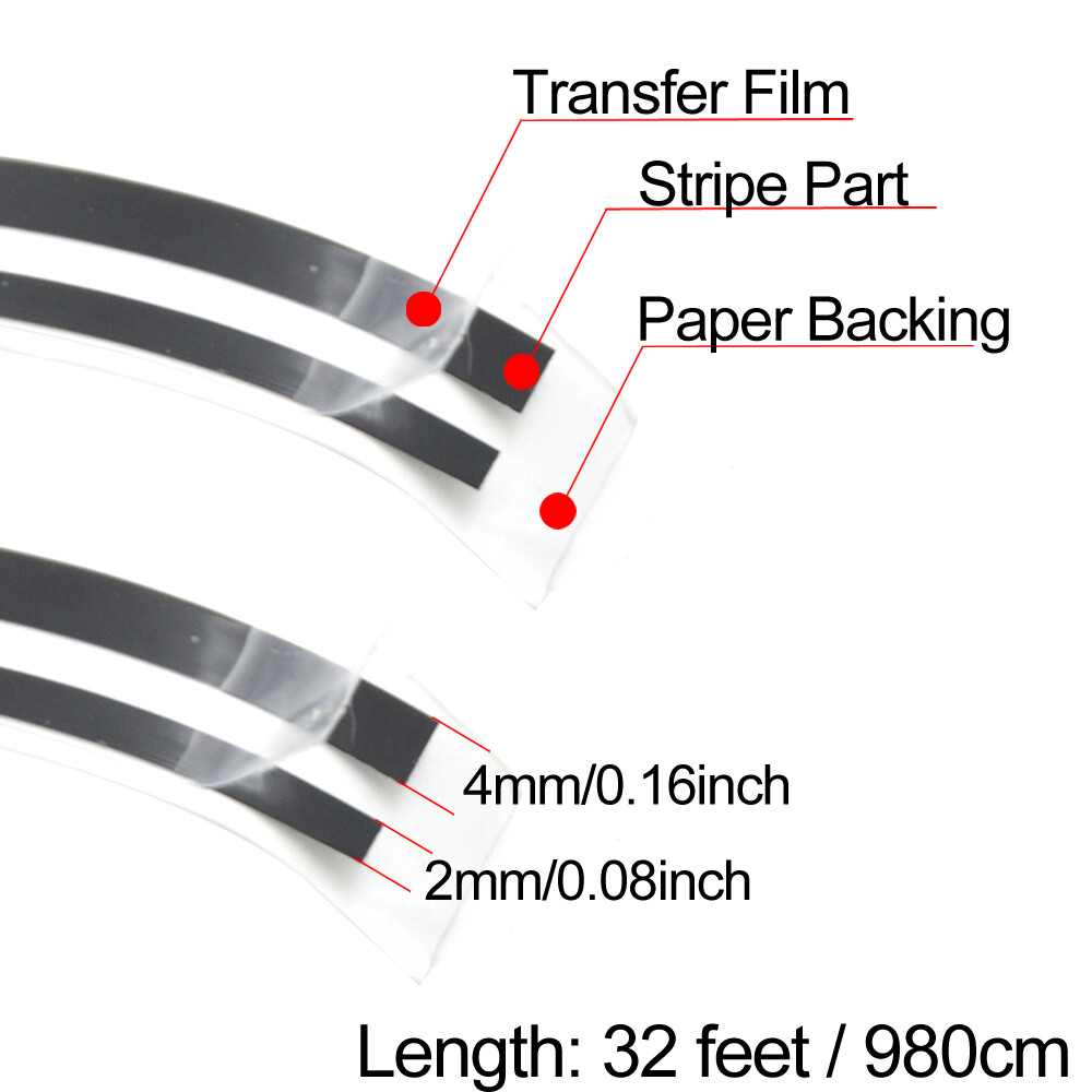 3 Sizes 32ft Car Pinstriping Pin Stripe DIY Line Roll Vinyl Tape Decals Sticker