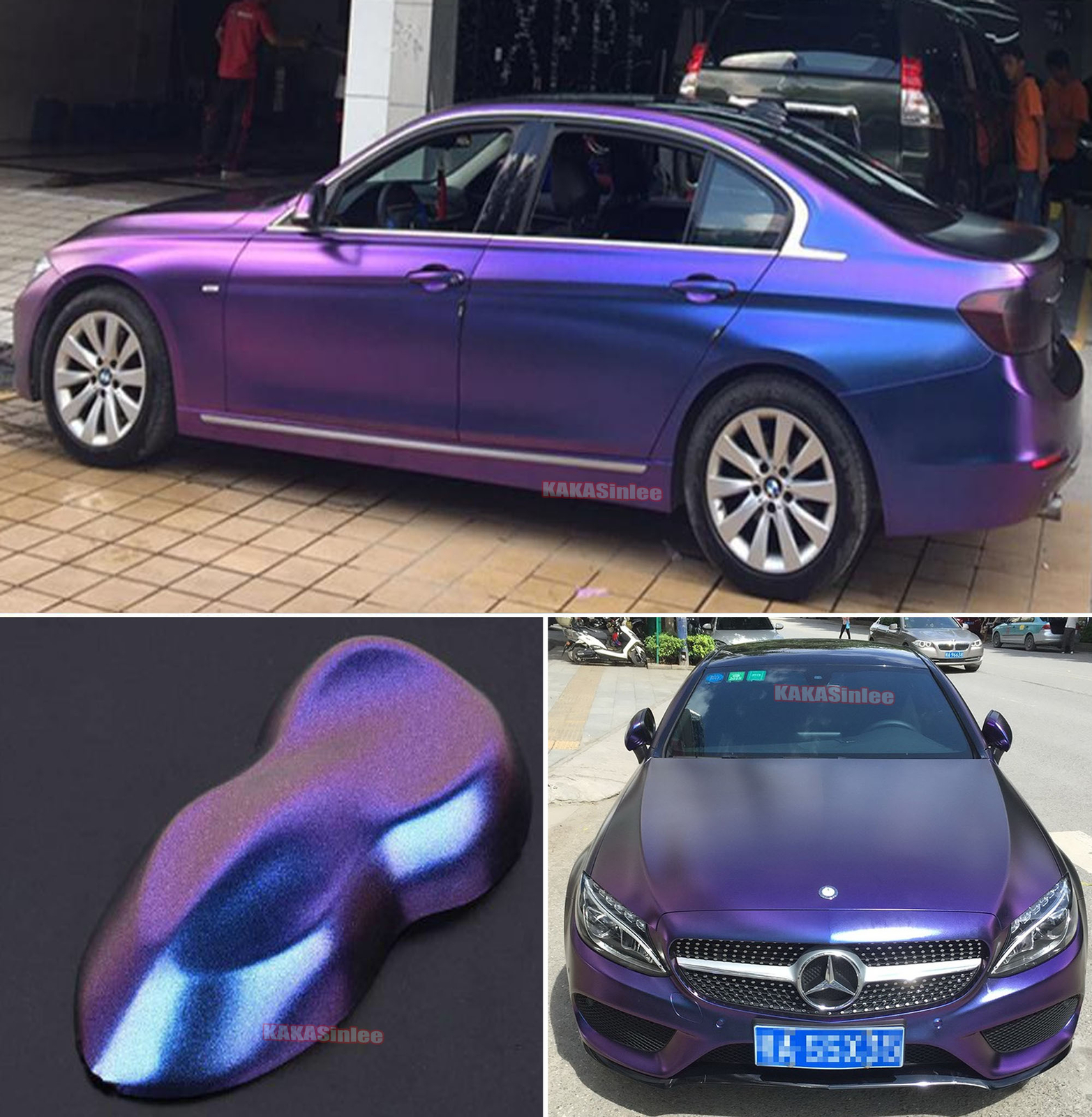 Hot Chameleon Stretch Glossy Satin Chrome Pearl Metal Vinyl Wrap Auto Sticker US